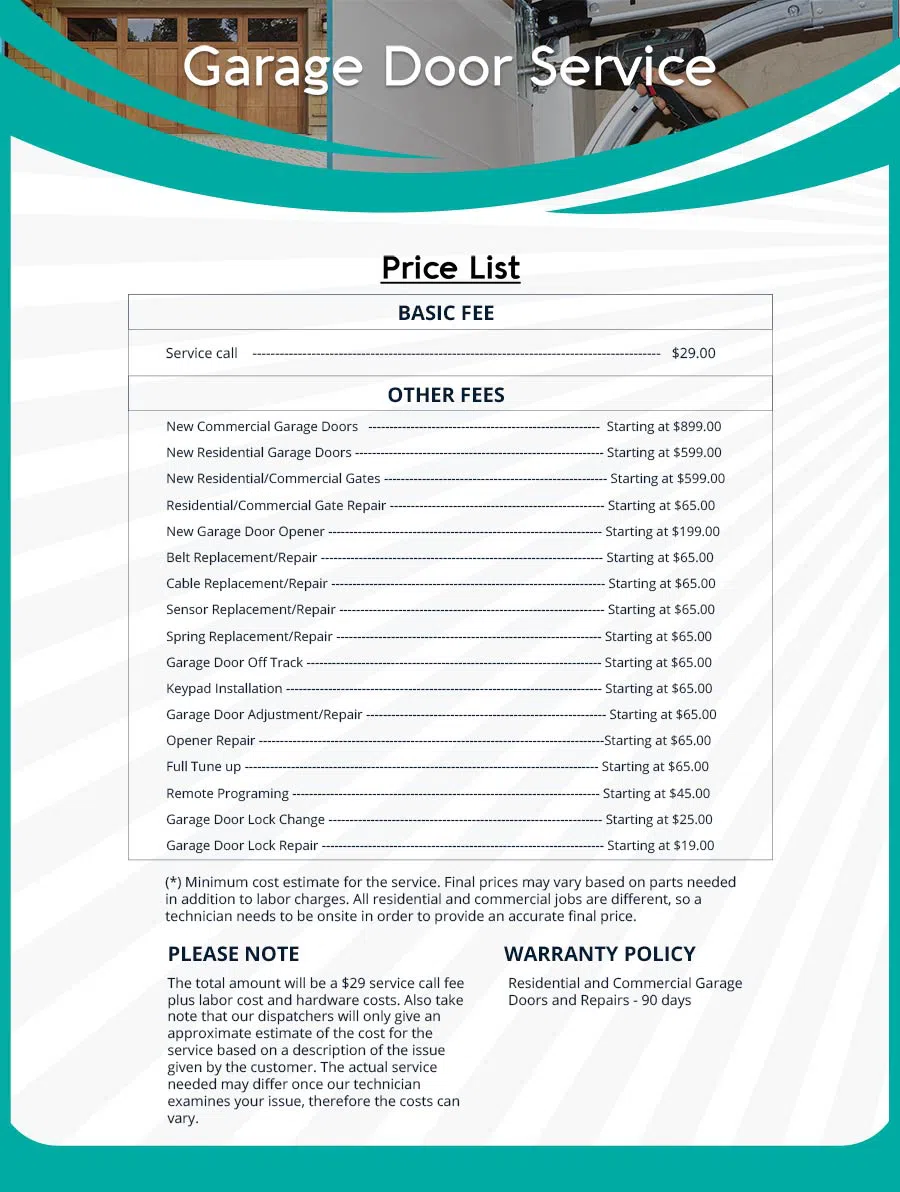 Garage Door Mobile Service Repair Wakefield, MA 781-679-8058